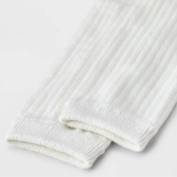 Women's Ribbed Supersoft Leg Warmer Boot Socks - Universal Thread Ivory 4-10 - Picture 2 of 4